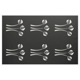 Abstrakt Art Deco Schwarzes Muster Stoff