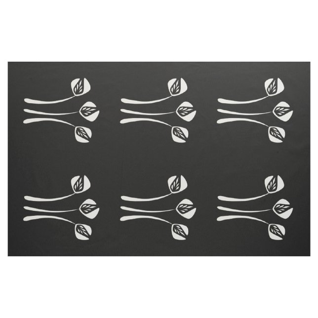 Abstrakt Art Deco Schwarzes Muster Stoff (Yard (91,4 cm))