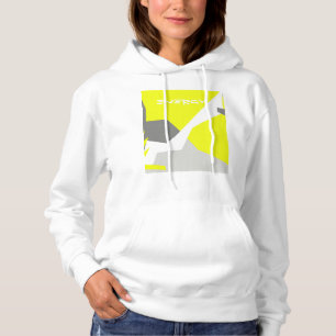Abstrakt Art Energy Yellow Gray Hoodie
