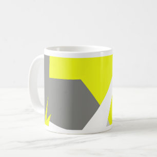 Abstrakt Art Energy Yellow Gray Kaffeetasse