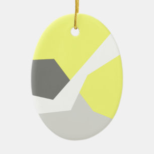 Abstrakt Art Energy Yellow Gray Keramik Ornament