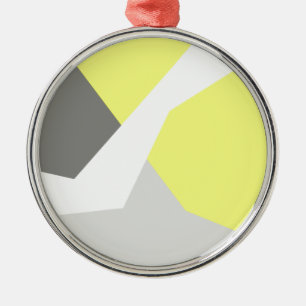 Abstrakt Art Energy Yellow Gray Ornament Aus Metall