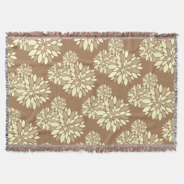 Abstrakt Art Floral Cream Petals Blanket Decke (Vorderseite)