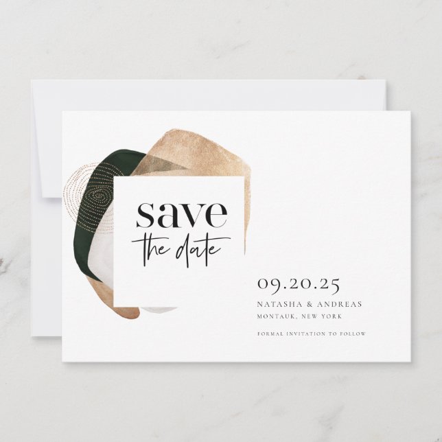 Abstrakt Art Foto Hochzeit Save The Date (Vorderseite)
