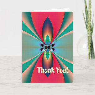 Abstrakt Art Funky Blume Dankeskarte