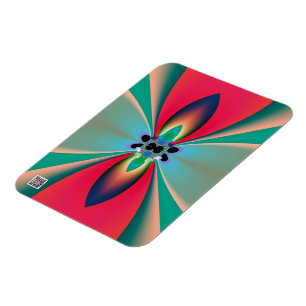 Abstrakt Art Funky Blume Magnet