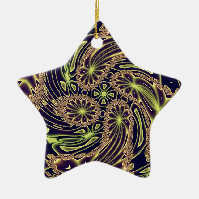 Abstrakt Art Happy Dance Keramik Ornament (Vorne)