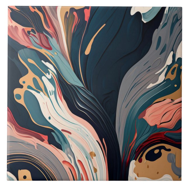 Abstrakt Art Keramik Tiles Fliese (Vorderseite)