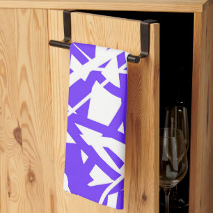 Abstrakt Art Lavender Blue Lila White Minimalismo Geschirrtuch