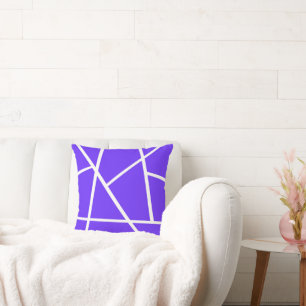 Abstrakt Art Lavender Blue Lila White Minimalismo Kissen