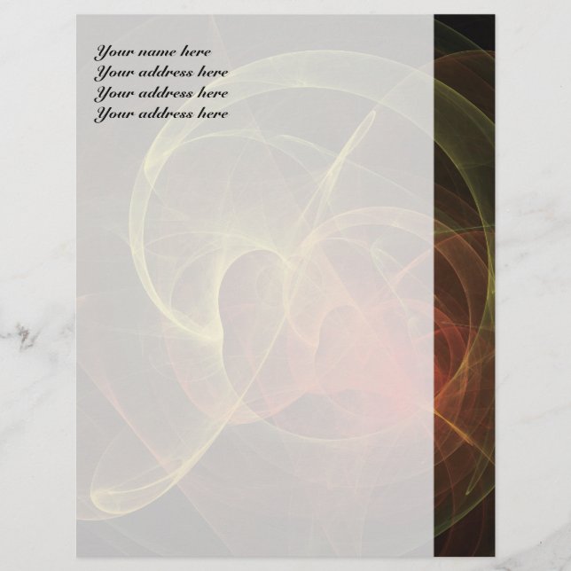 Abstrakt Art Magic Flame Briefbogen (Vorderseite)