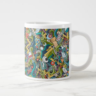 Abstrakt Art Medical Icon Muster Jumbo-Tasse