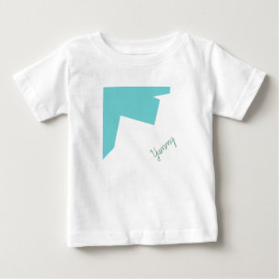 Abstrakt Art Minimalismus Blaues Weiß Baby T-shirt