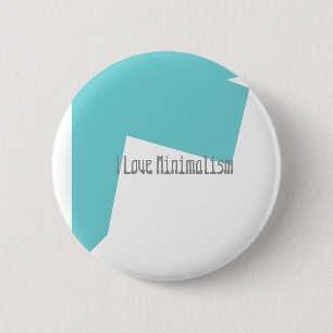 Abstrakt Art Minimalismus Blaues Weiß Button