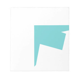 Abstrakt Art Minimalismus Blaues Weiß Notizblock