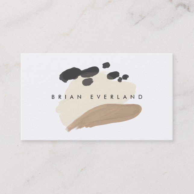 Abstrakt Art Minimalistisch Artist Profil Kontakt Terminkarte (Vorderseite)