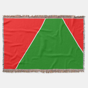 Abstrakt Art Minimalistisches Rot Grün Blanket Decke