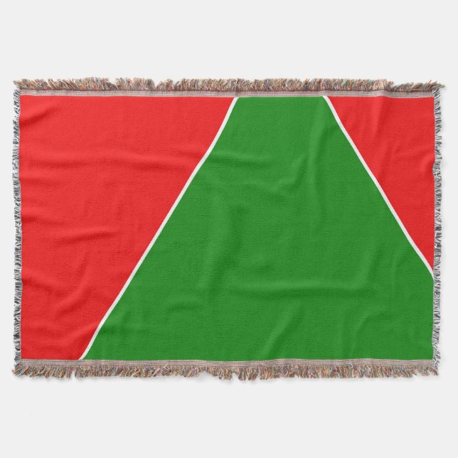 Abstrakt Art Minimalistisches Rot Grün Blanket Decke (Vorderseite)