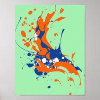 Abstrakt Art Mint Green Moderne Kunstmalerei sprit