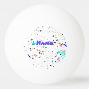 Abstrakt Art Paint Splash Personalisiert Tischtennisball