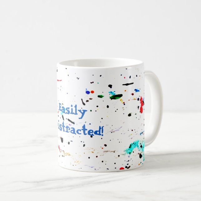Abstrakt Art Paint Splashes Custom Tasse (VorderseiteRechts)