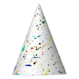 Abstrakt Art Paint Splashes Spotty Partyhütchen