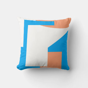 Abstrakt Art Pastel Coral Lavender Blue Kissen