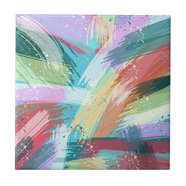 Abstrakt Art Pastel Fliese (Vorderseite)