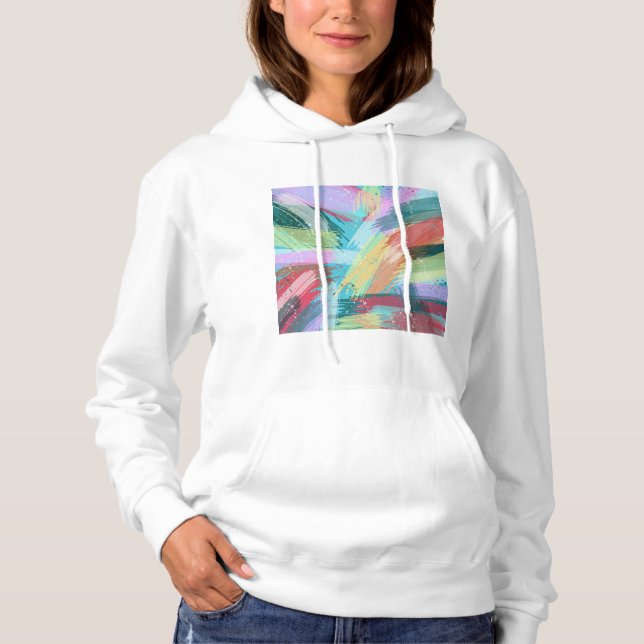 Abstrakt Art Pastel Hoodie (Vorderseite)