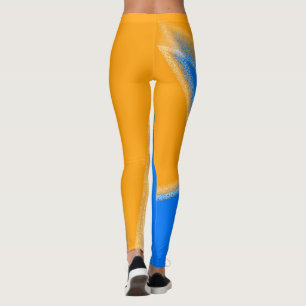 Abstrakt Art Pastel Lavender Blue Orange Leggings