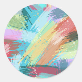 Abstrakt Art Pastel Runder Aufkleber