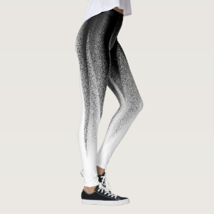Abstrakt Art Pastel Schwarz-weiß Bold Leggings