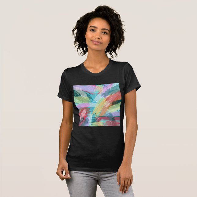 Abstrakt Art Pastel T-Shirt (Vorne ganz)