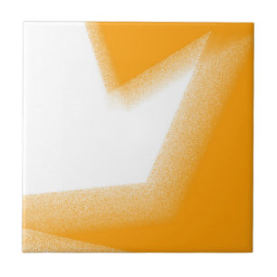 Abstrakt Art Pastell Orange White Fliese