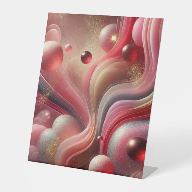 Abstrakt Art Pedestal Sign Sockelschild (Vorderseite)