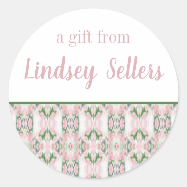 Abstrakt Art Personalisierte Geschenkklammer Runder Aufkleber (Vorderseite)