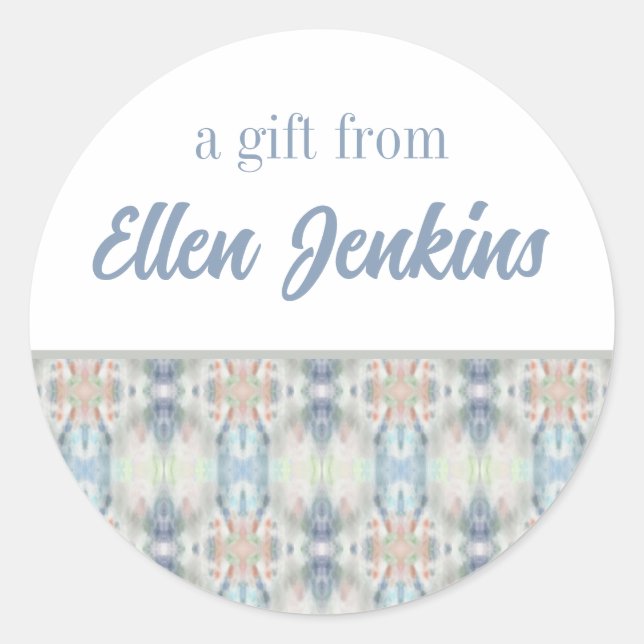Abstrakt Art Personalisierte Geschenkklammer Runder Aufkleber (Vorderseite)