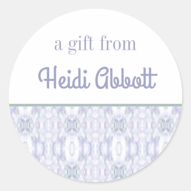 Abstrakt Art Personalisierte Geschenkklammer Runder Aufkleber (Vorderseite)