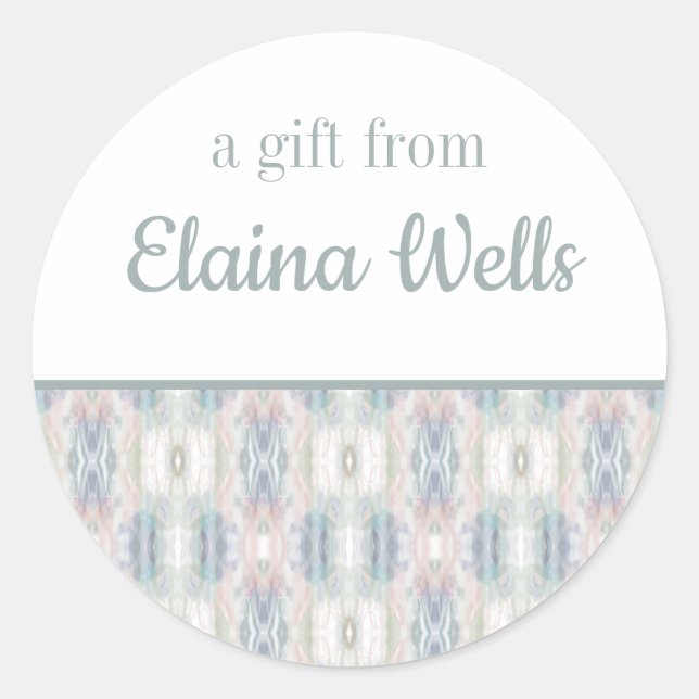 Abstrakt Art Personalisierte Geschenkklammer Runder Aufkleber (Vorderseite)