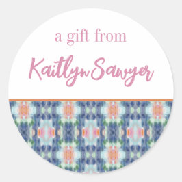 Abstrakt Art Personalisierte Geschenkklammer Runder Aufkleber