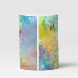 Abstrakt Art Pillar Candle Stumpenkerze
