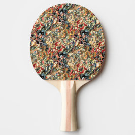 Abstrakt Art Ping Pong Paddle Tischtennis Schläger