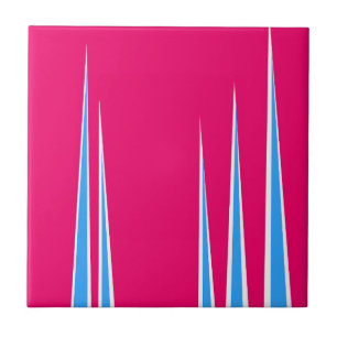 Abstrakt Art Pink Blauer Weißer Minimalismus Fliese