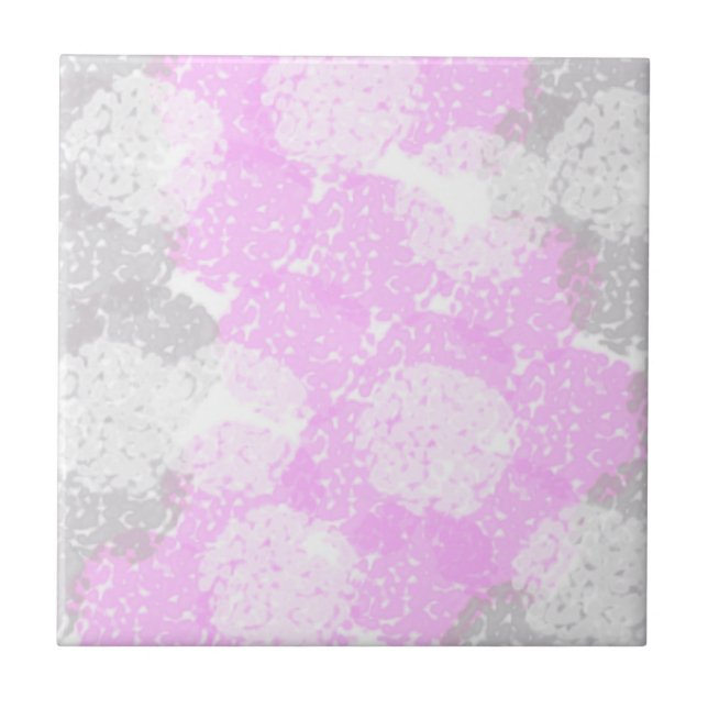 Abstrakt Art Pink Grau Minimalismus Fliese (Vorderseite)