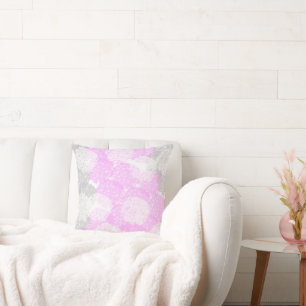 Abstrakt Art Pink Grau Pastel Weiß Minimalismus Kissen