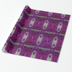 Abstrakt Art Pink Gray Geometric Muster Elegant Geschenkpapier