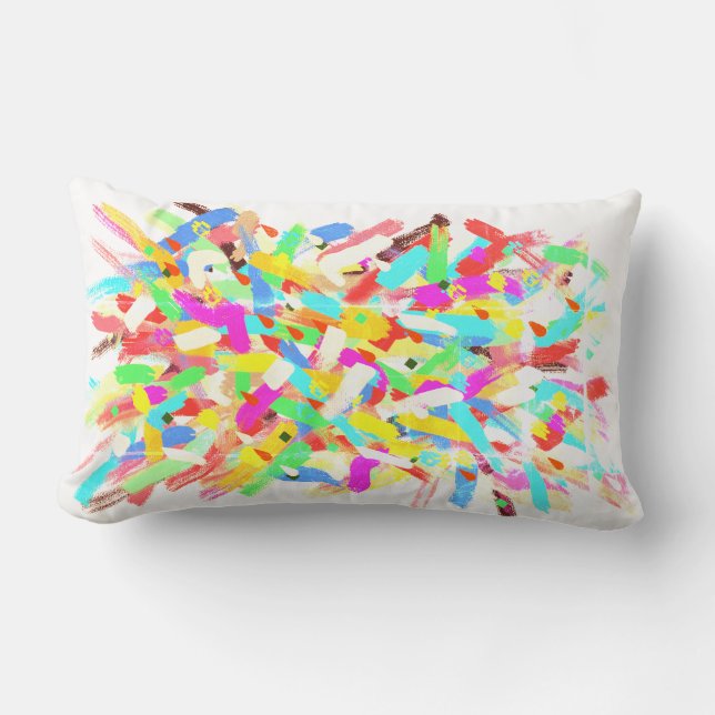 Abstrakt Art Positive Vibes Splashes Kissen (Vorderseite)