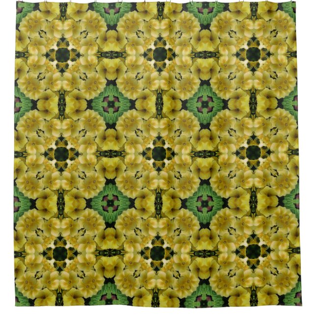 Abstrakt Art Primrose Blume Natur Duschvorhang (Vorderseite)