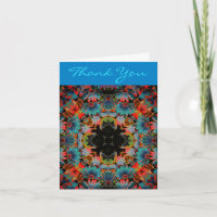 Abstrakt Art Psychedelic Daisies Dankeschön Card