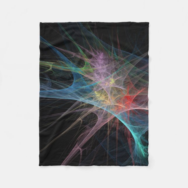 Abstrakt Art Rainbow Ice Fleecedecke (Vorderseite)